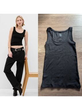 Gap | Modern Tank Top in Black (XS/Petite)